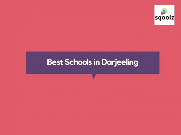 Best Schools in Darjeeling