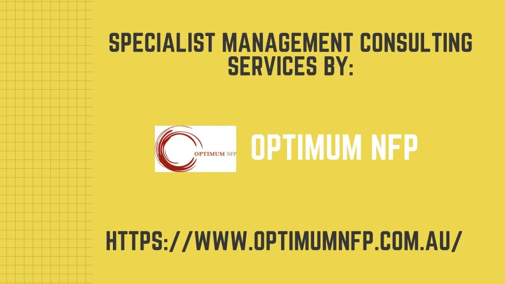 specialist management consulting services by