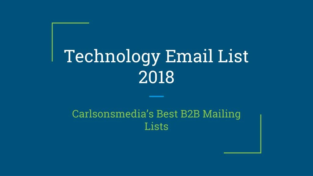 technology email list 2018