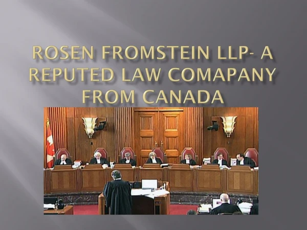 A law company- Rosen Fromstein LLP