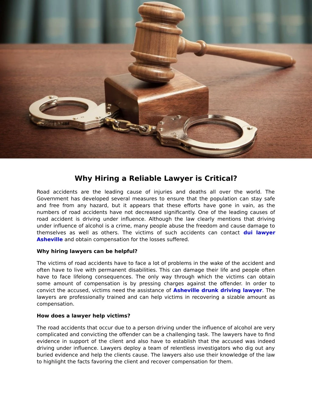 why hiring a reliable lawyer is critical