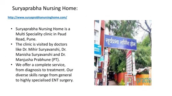 Pediatrician in Kothrud | ENT surgeon in Kothrud | Tonsil Treatment in Kothrud| Suryaprabha Nursing Home