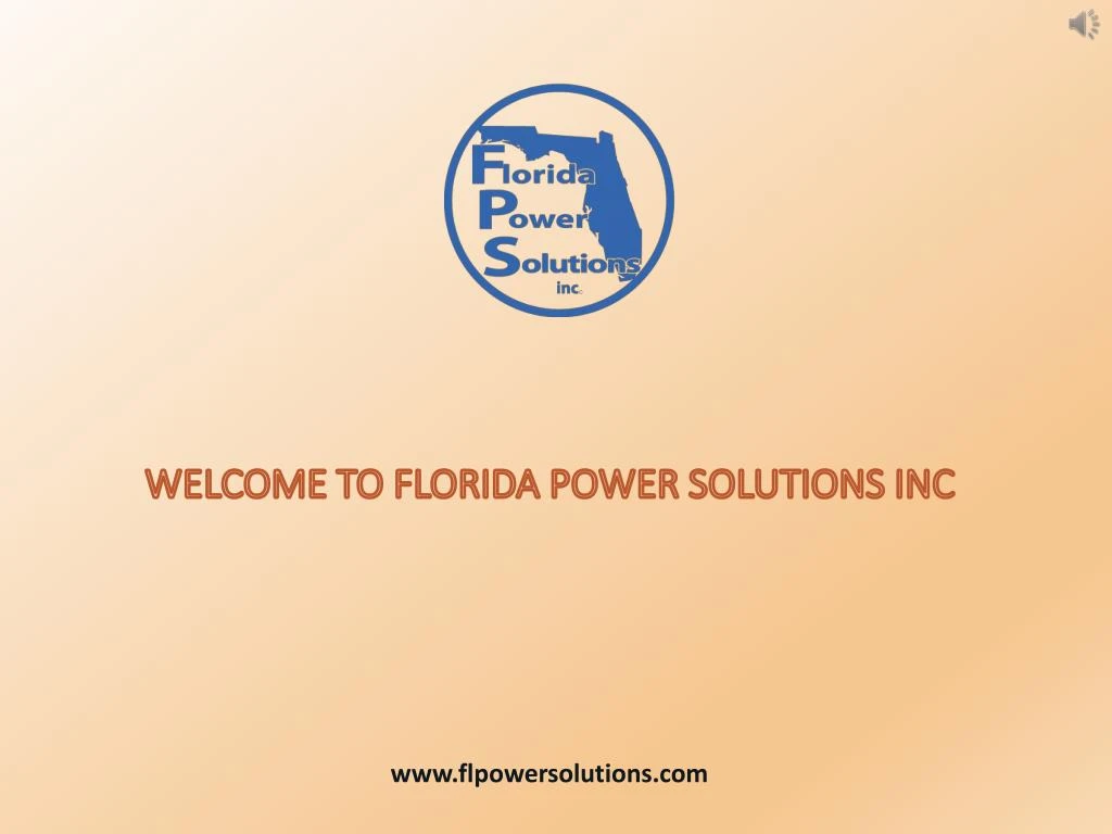 welcome to florida power solutions inc