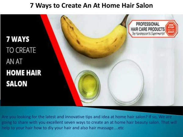 7 Ways to Create an At Home Hair Salon