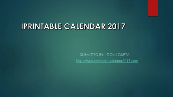 IPRINTABLE CALENDAR 2018