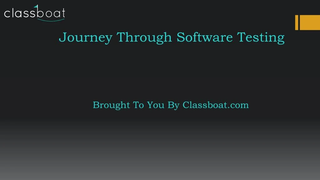 journey through software testing