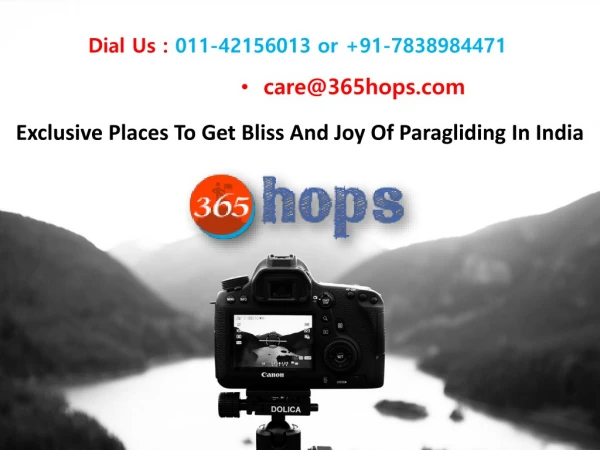 Exclusive Places To Get Bliss And Joy Of Paragliding In India