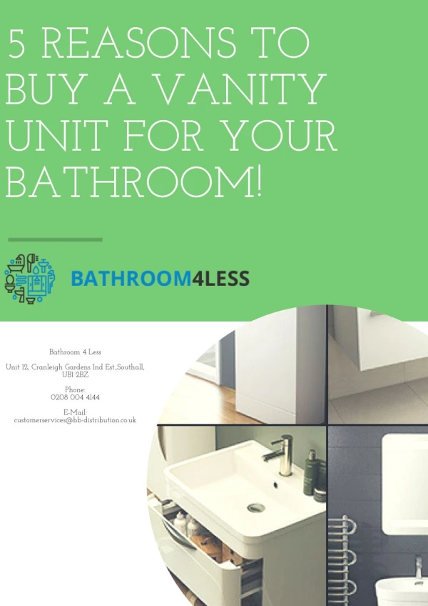 5 Reasons To Buy A Vanity Unit For Your Bathroom!