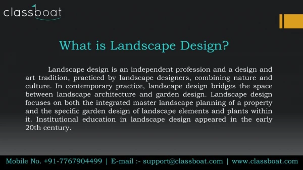 landscape designing courses in pune