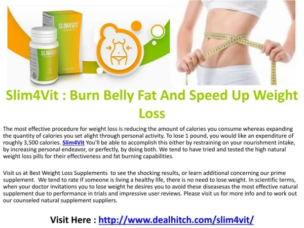Slim4Vit burn belly fat and speed up weight loss