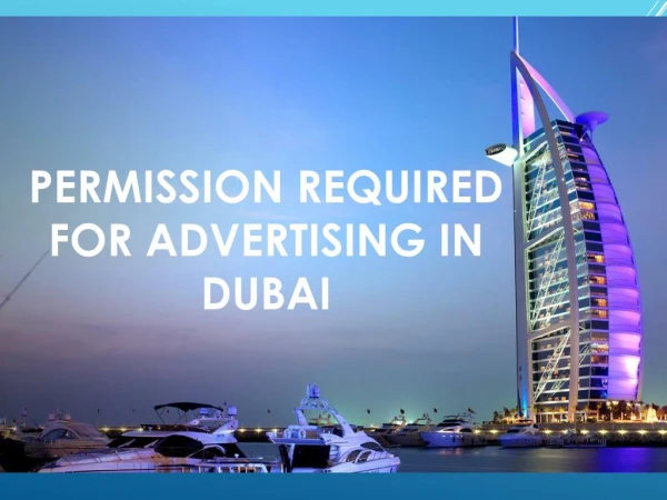 Permission Required For Advertising In Dubai