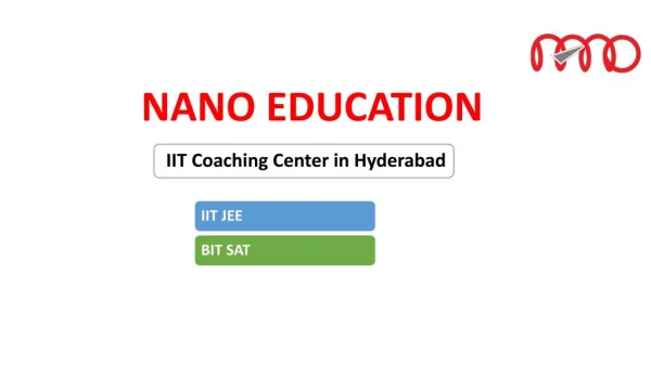 Best Iit Jee Coaching Centers In Hyderabad-NanoEducation