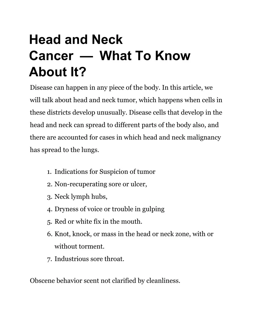 head and neck cancer what to know about it