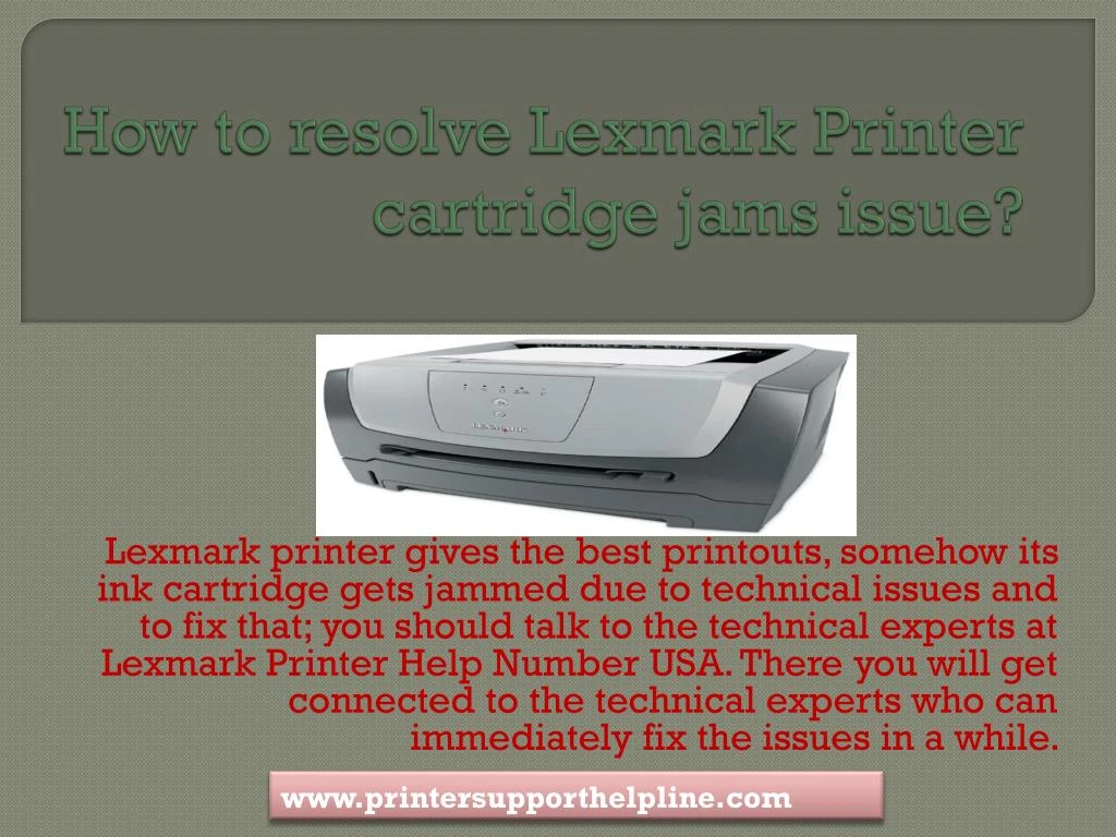 how to resolve lexmark printer cartridge jams issue