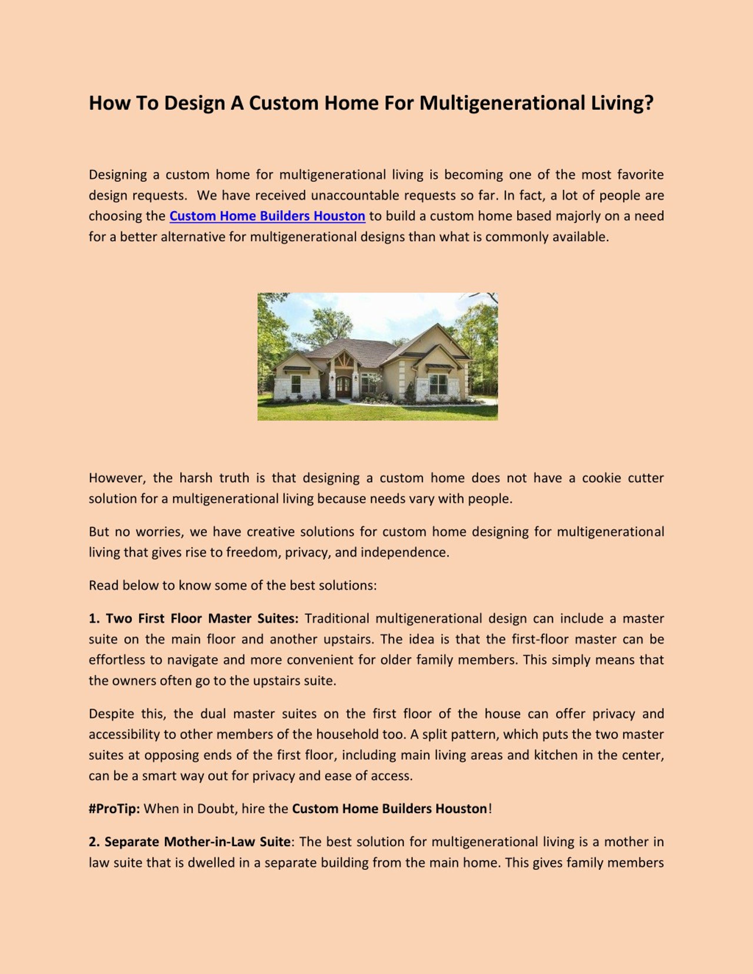 PPT - How To Design A Custom Home For Multigenerational Living ...