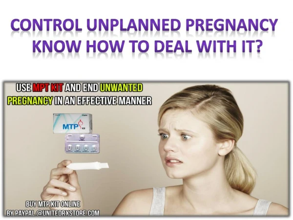 Buy MTP Kit Online Paypal and Control unplanned pregnancy