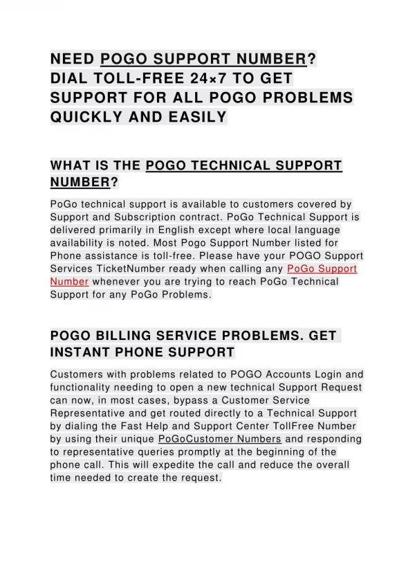 Pogo games Techncial Problem? Get Pogo Support Number