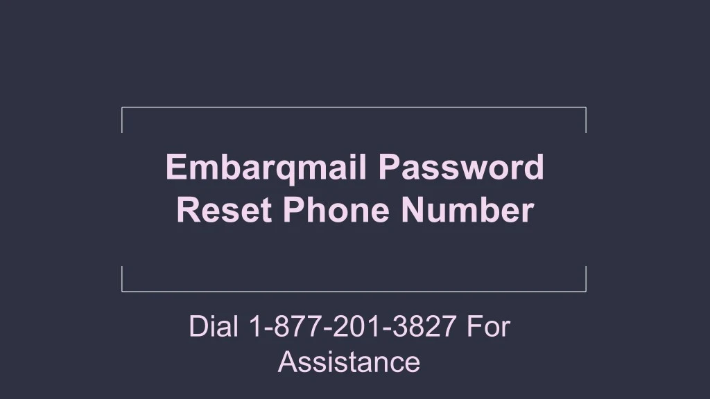 embarqmail password reset phone number