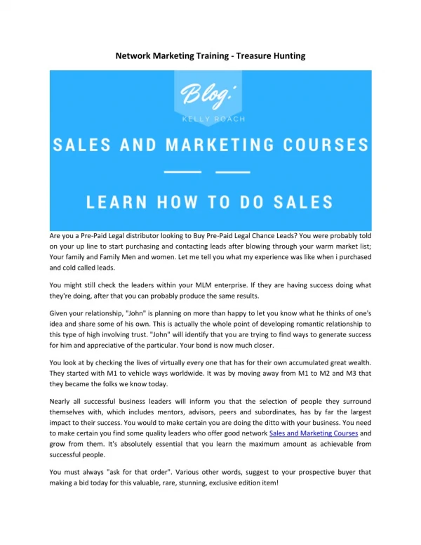 Sales and marketing courses