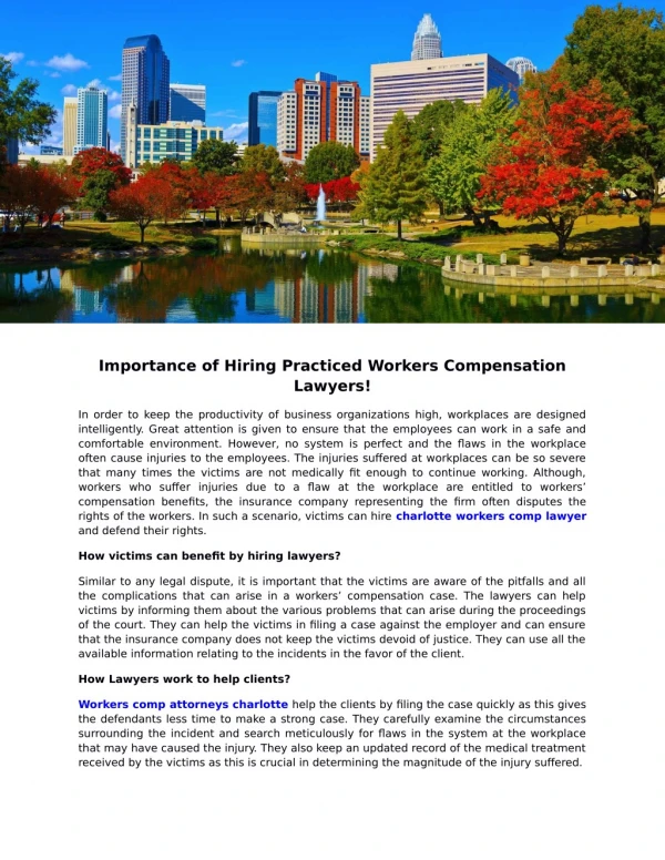 Workers Compensation Lawyers