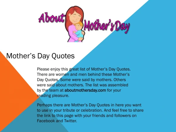 Happy Mother’s Day 2018 – Mother’s Love Quote