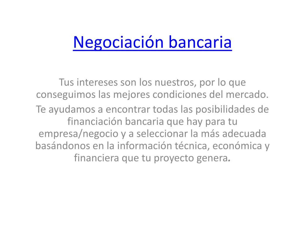 negociaci n bancaria