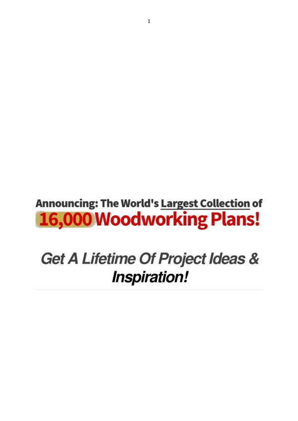 16,000 Woodworkoing Plans