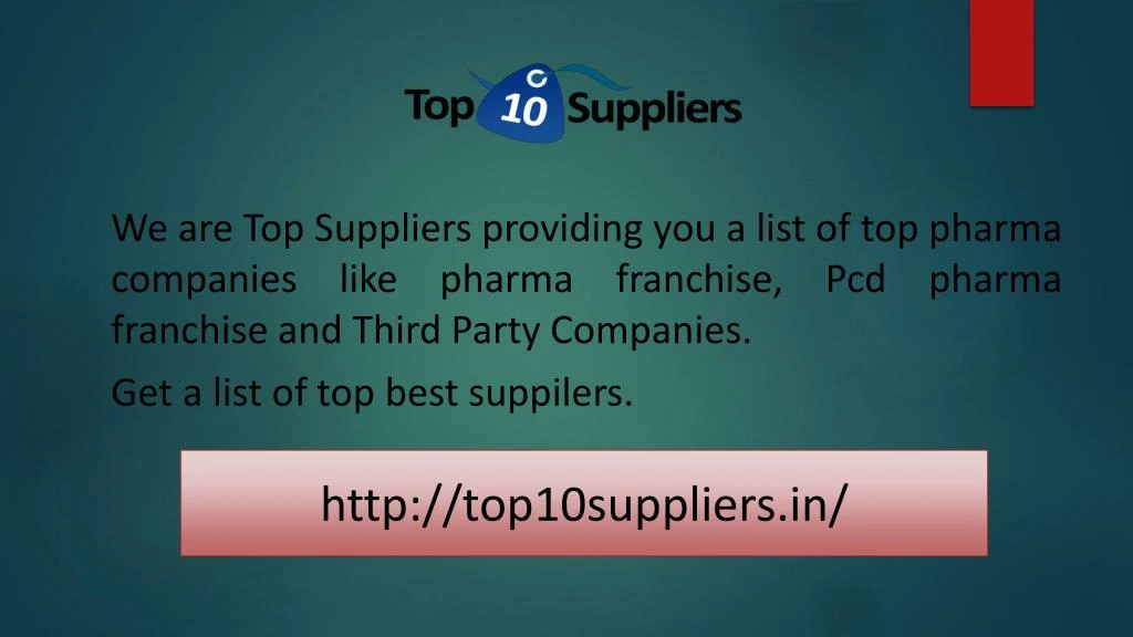 we are top suppliers providing you a list