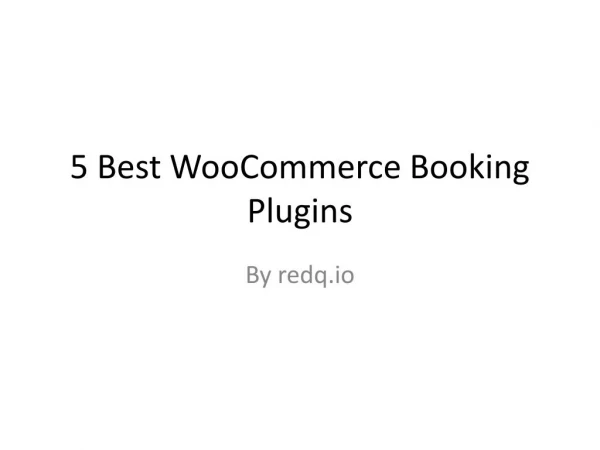 5 Best WooCommerce Booking Plugins