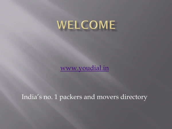 Verified moving company on YouDial