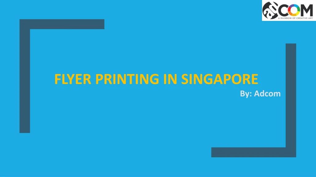 flyer printing in singapore