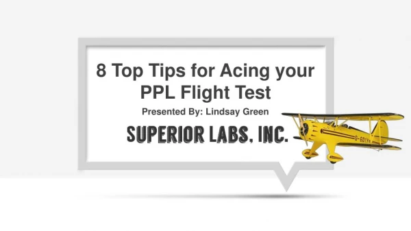 Eight Top Tips for Acing your PPL Flight Test