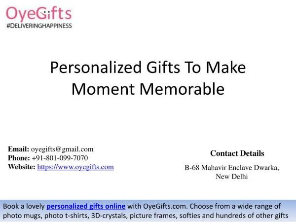 Personalized Gifts To Make moment Memorable