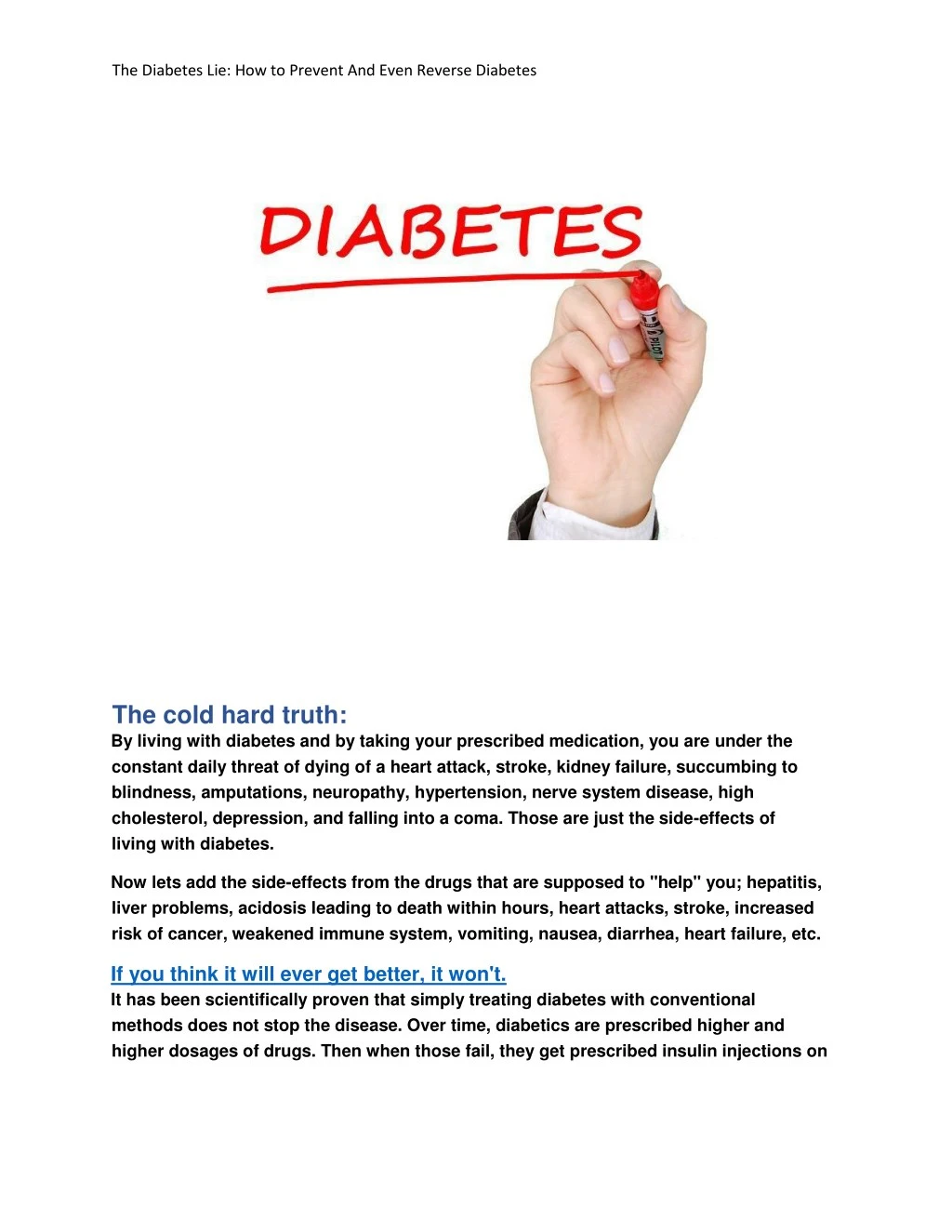 the diabetes lie how to prevent and even reverse