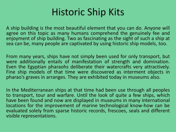 Historic Ship Kits