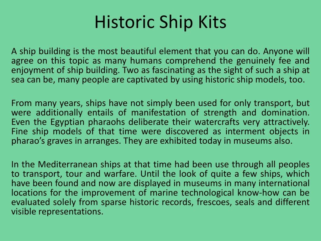historic ship kits
