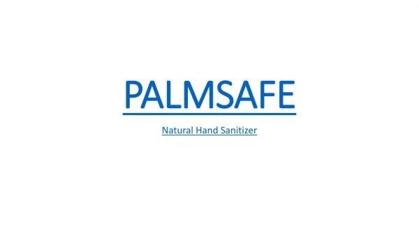 Palmsafe best natural hand sanitizer spray
