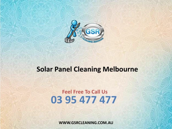 Solar Panel Cleaning Melbourne