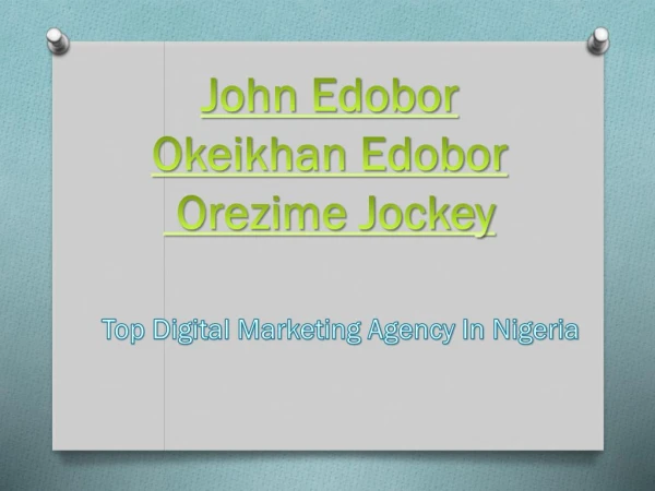 Okeikhan Edobor~Online Lead Generation by Website Optimization
