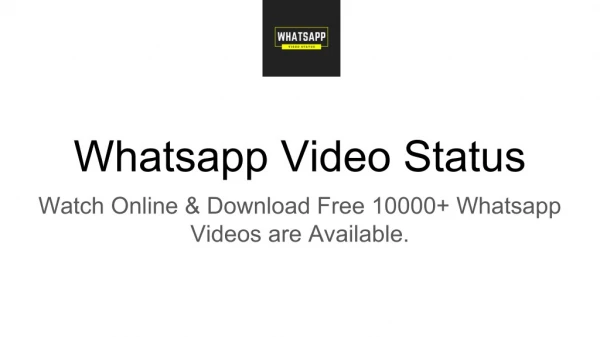 Whatsapp Video Status 30seconds Download