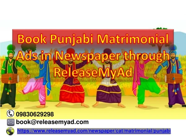 Book Punjabi Matrimonial Newspaper Advertisements Instantly