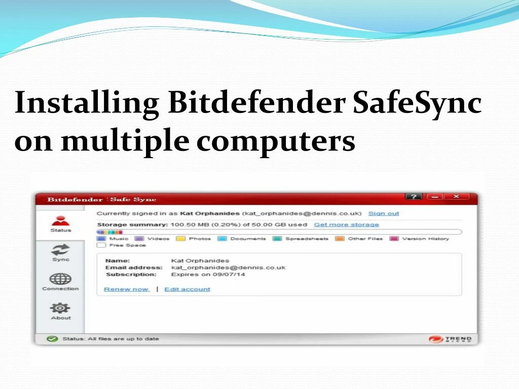 installing bitdefender safesync on multiple
