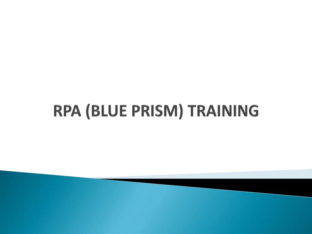 rpa blue prism training