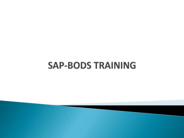 Sap bods Training in Hyderabad | Sap bods Online Training