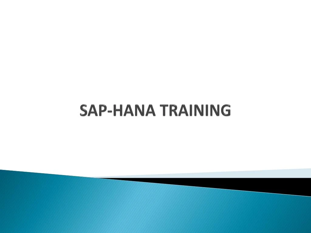 sap hana training