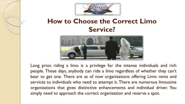 How to Choose the Correct Limo Service?