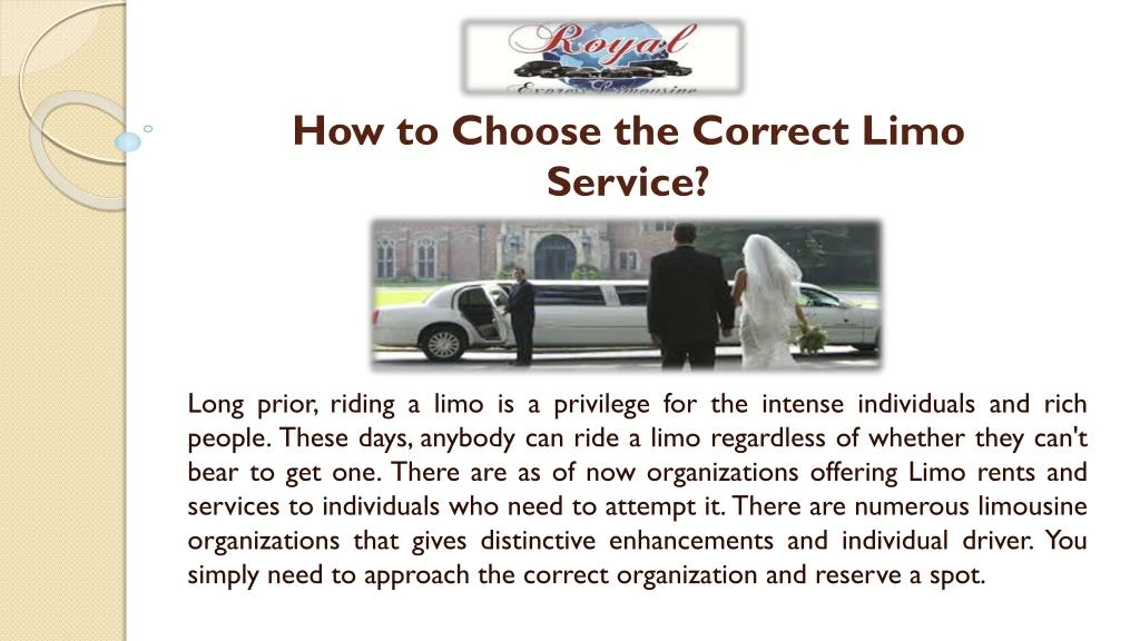 how to choose the correct limo service