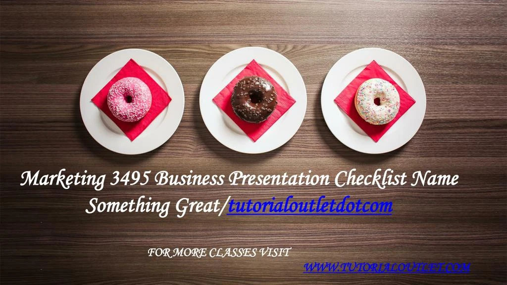marketing 3495 business presentation checklist