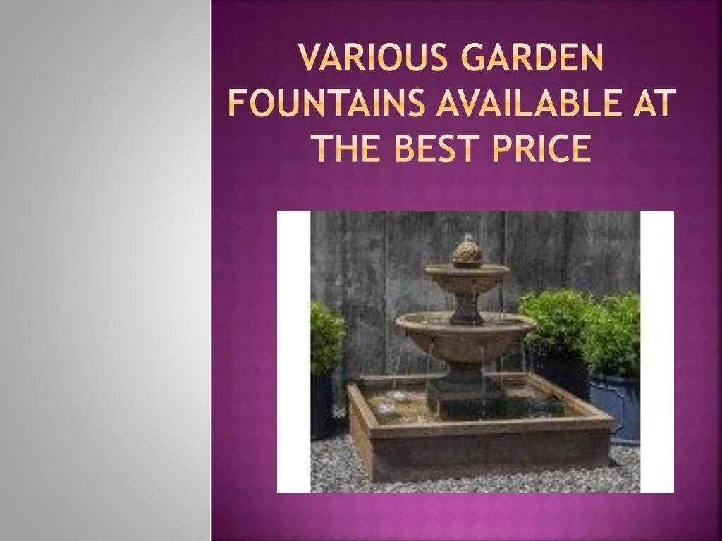 various garden fountains available at the best price