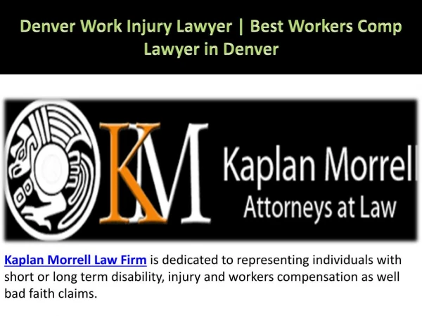 Denver Work Injury Lawyer | Best Workers Comp Lawyer in Denver